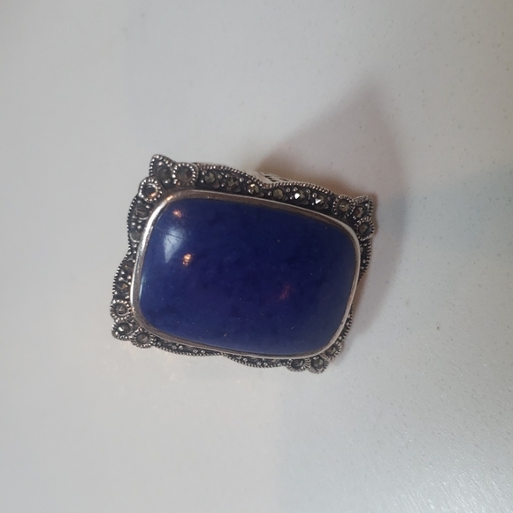 Lapis and Silver 925 Ring Size 7 - Picture 4 of 6